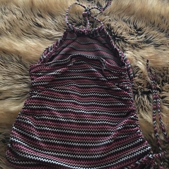 I.N. SAN Francisco colorful chevron halter top S - Picture 7 of 9